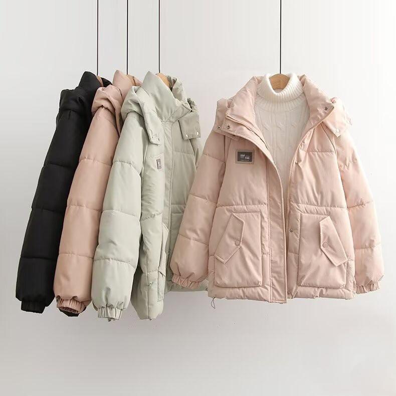 Plain Padded Hooded Zip Jacket Product Image