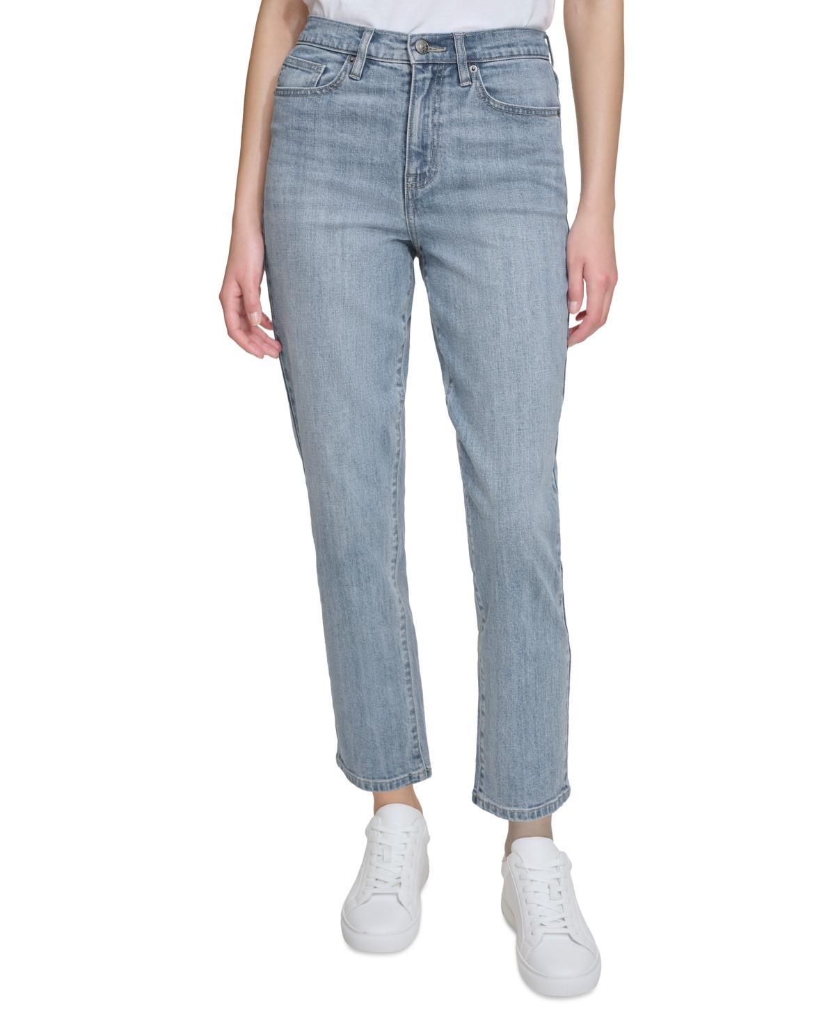 Women's High-Rise Slim Straight Jeans Product Image