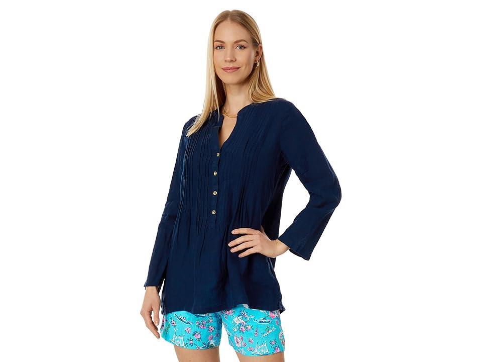 Lilly Pulitzer Sarasota Tunic (True Navy/True Navy) Women's Blouse Product Image