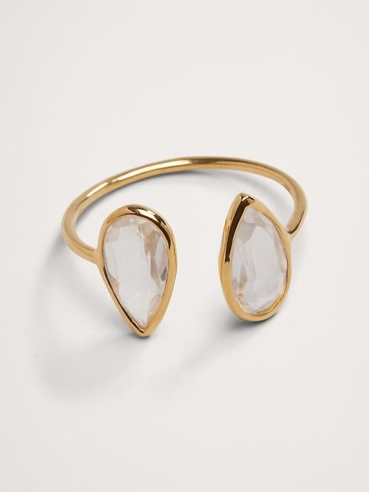 Teardrop Crystal Ring Aureus + Argent Product Image