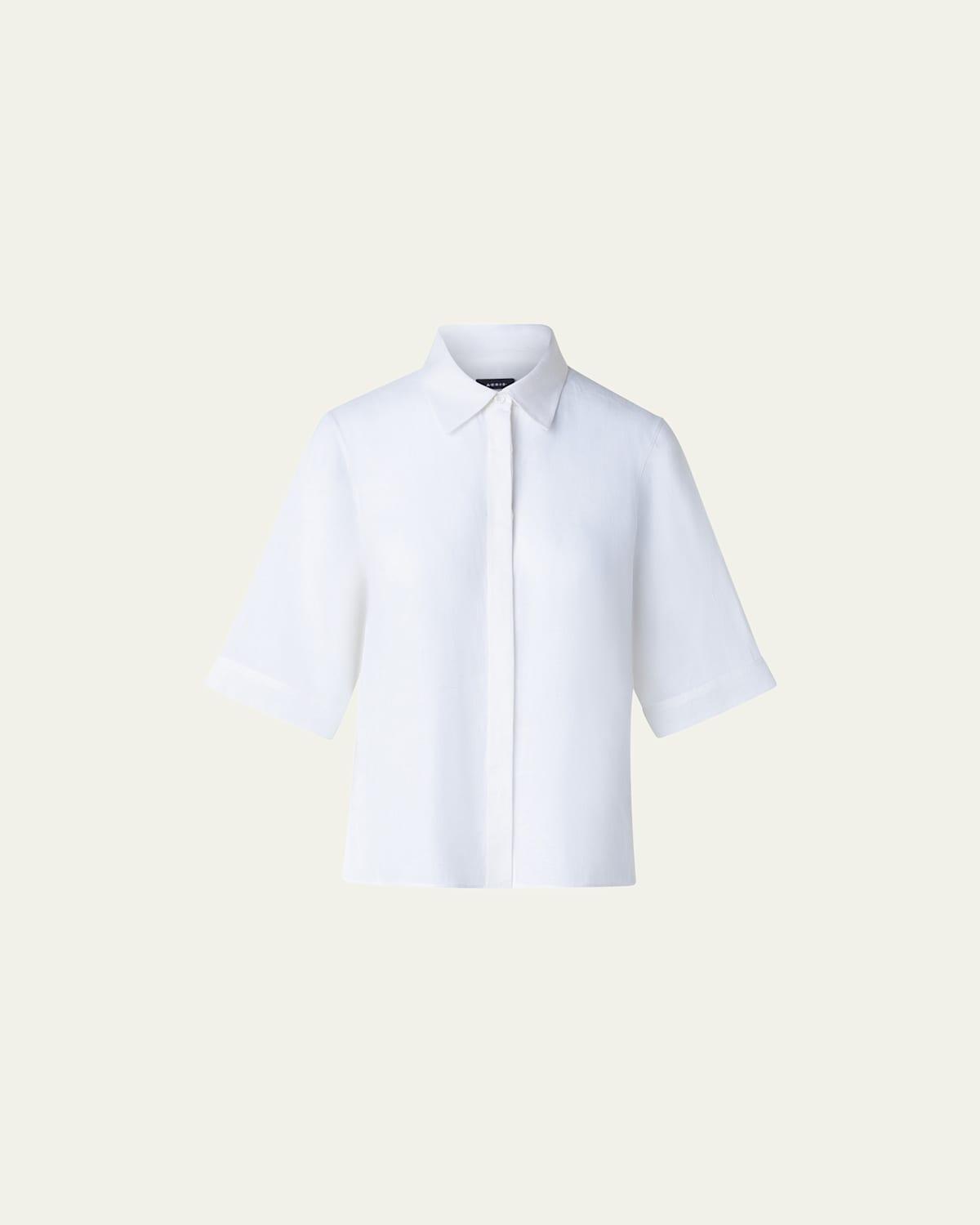 Womens Linen Voile Boxy Shirt Product Image