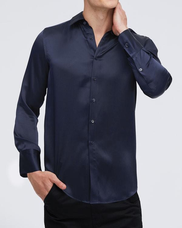 Mulberry Silk Basic Mens Shirt Product Image