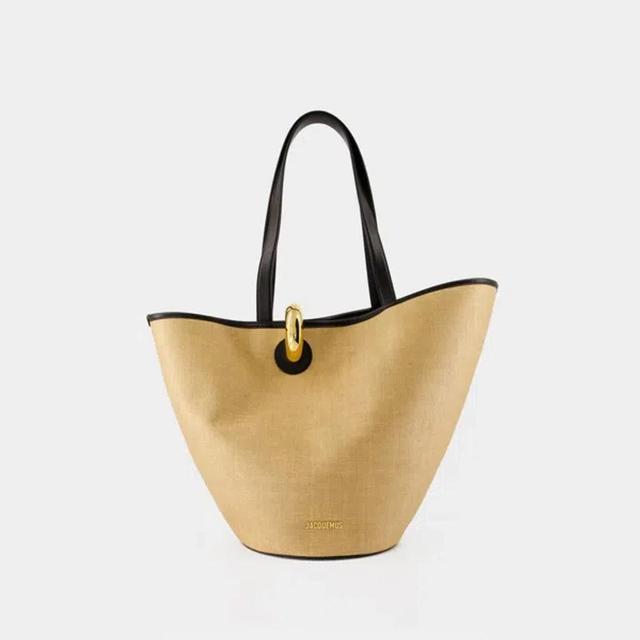 JACQUEMUS La Bambola Ring Tote Bag In White Product Image