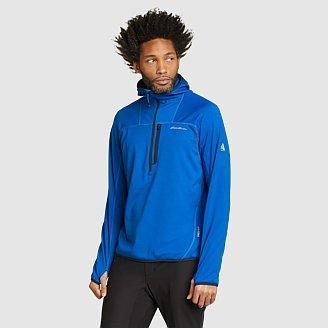 Men's High Route Grid Fleece 1/2-Zip Hoodie Product Image