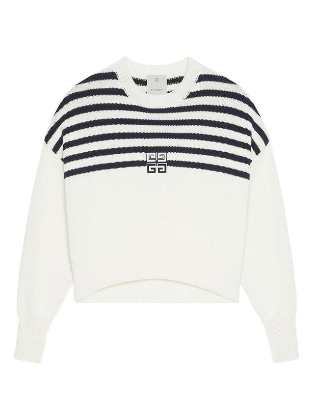 Womens 4G Striped Sweater Product Image