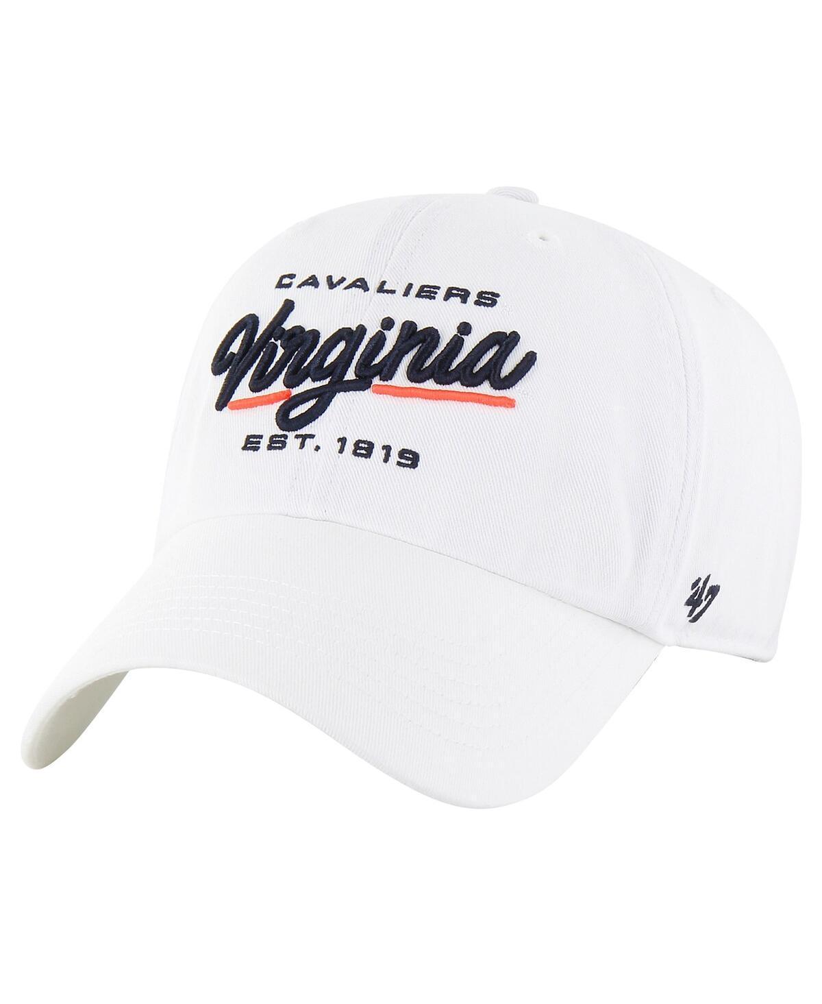 47 Brand Womens White Virginia Cavaliers Sidney Clean Up Adjustable Hat Product Image