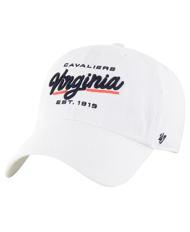 47 Brand Womens White Virginia Cavaliers Sidney Clean Up Adjustable Hat Product Image