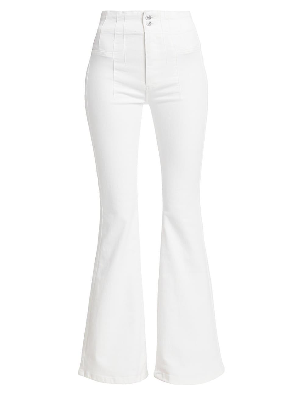 Free People Jayde Flare Jean in White. - size 31 (also in 32) Product Image