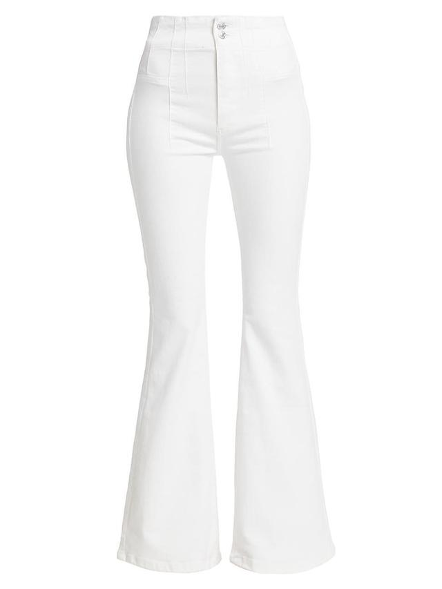 Womens Jayde Twill Mid-Rise Flare Pants Product Image