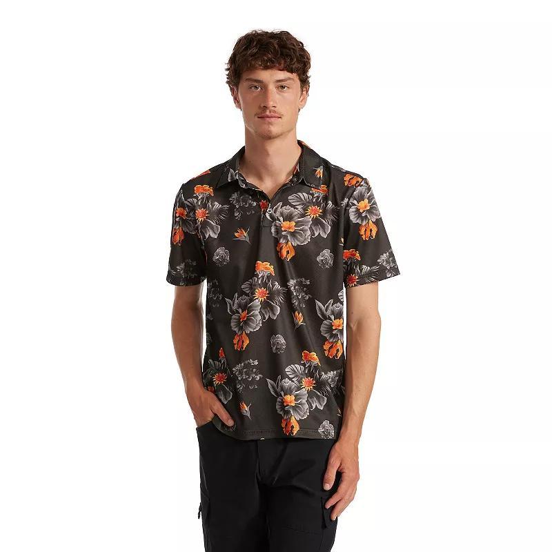 Mens Matix Tropical Print Polo Product Image