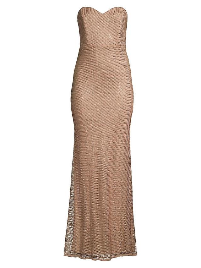 Womens Metallic Mesh Mermaid Gown Product Image