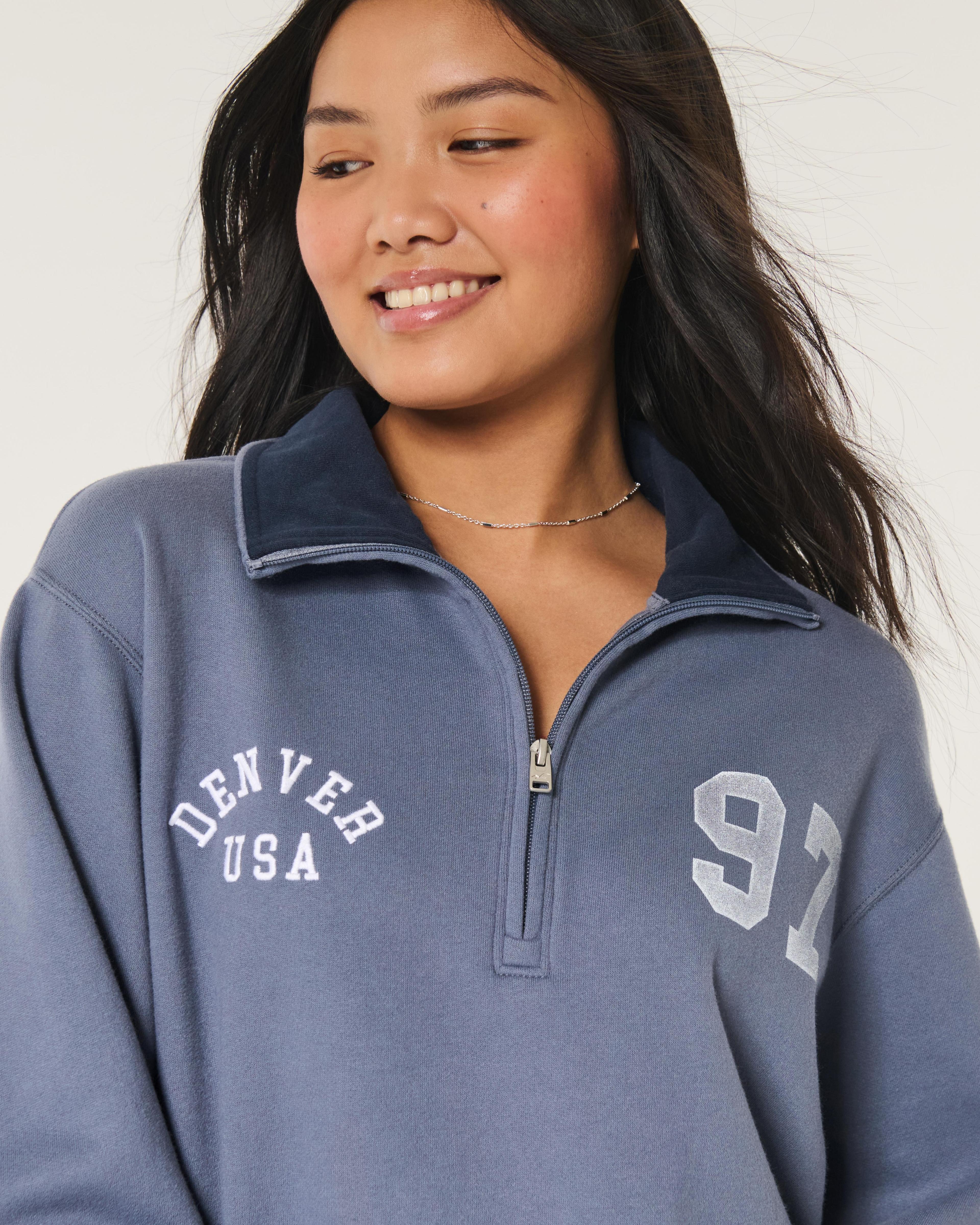 Easy Denver Graphic Half-Zip Sweatshirt Product Image