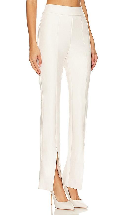 Womens Faux-Suede Split-Hem Pants Product Image