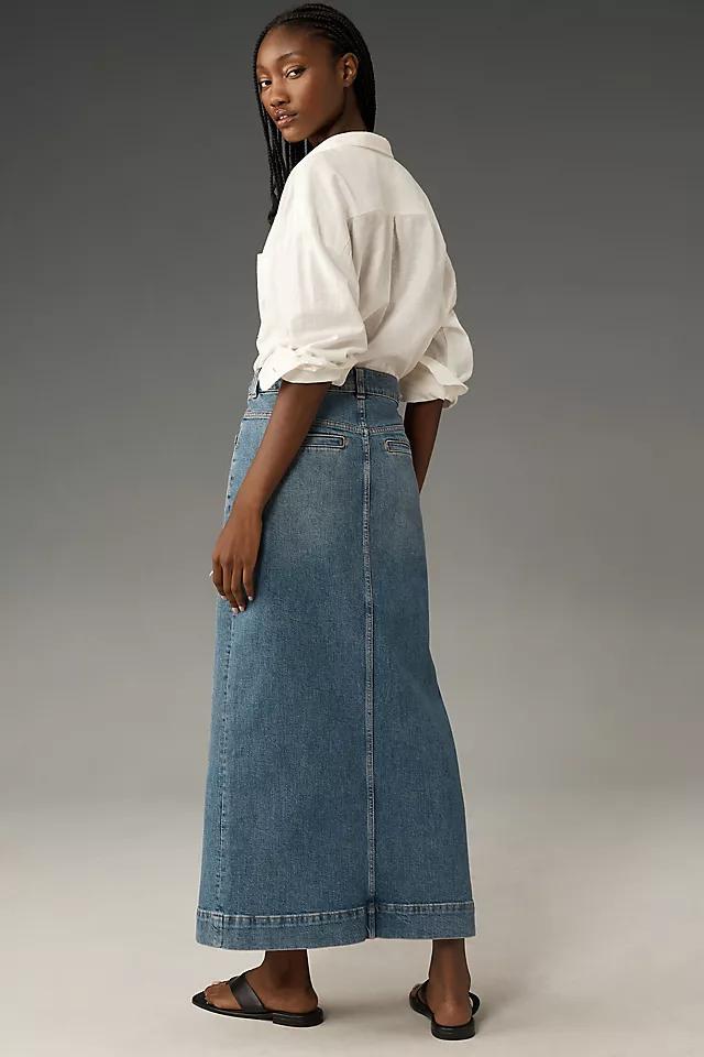 Pilcro Denim Button-Front Midi Skirt Product Image