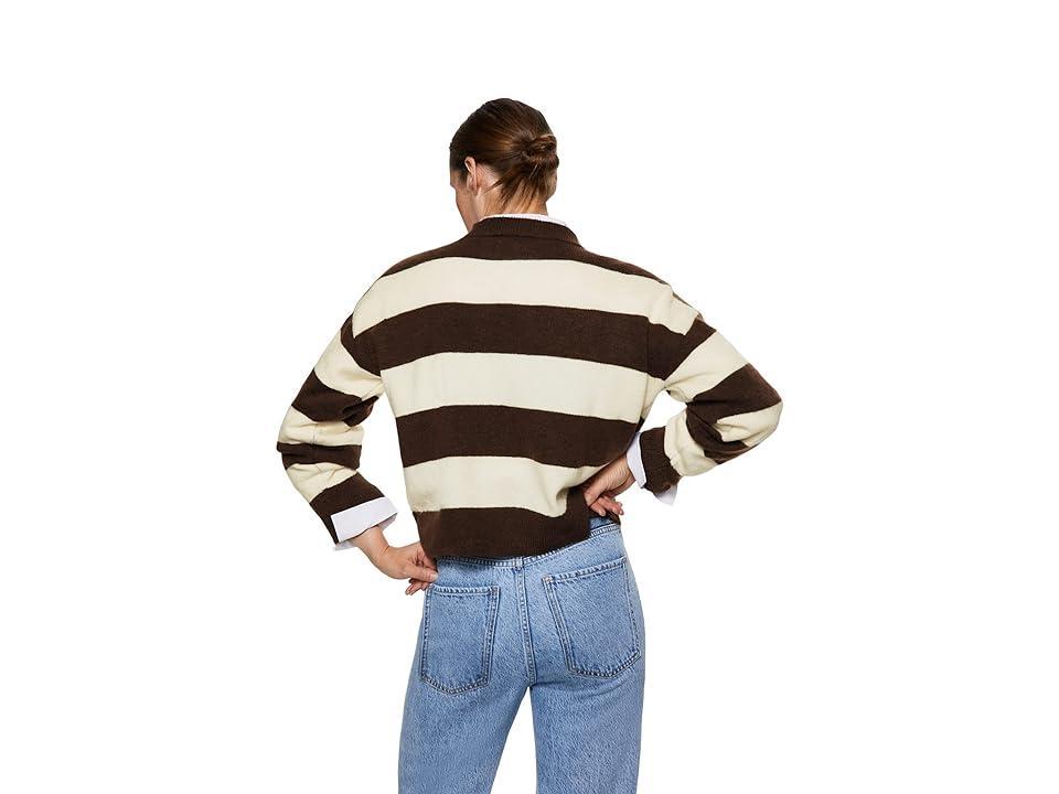 MANGO Stripy Sweater Women's Clothing Product Image