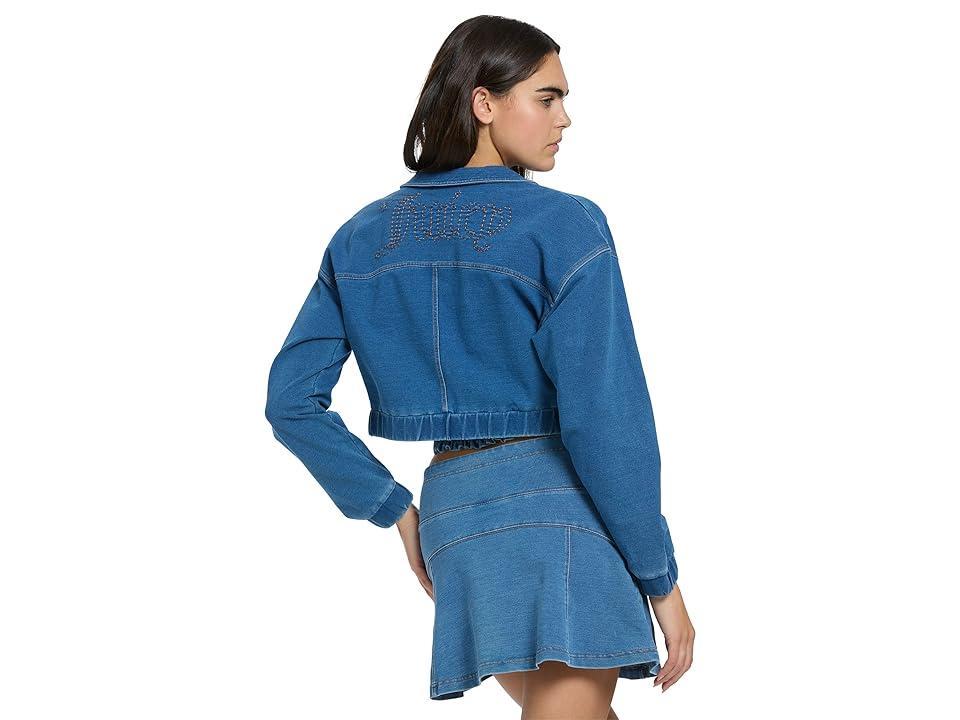 Juicy Couture Faux Denim Jacket (Indigo Dye) Women's Clothing Product Image