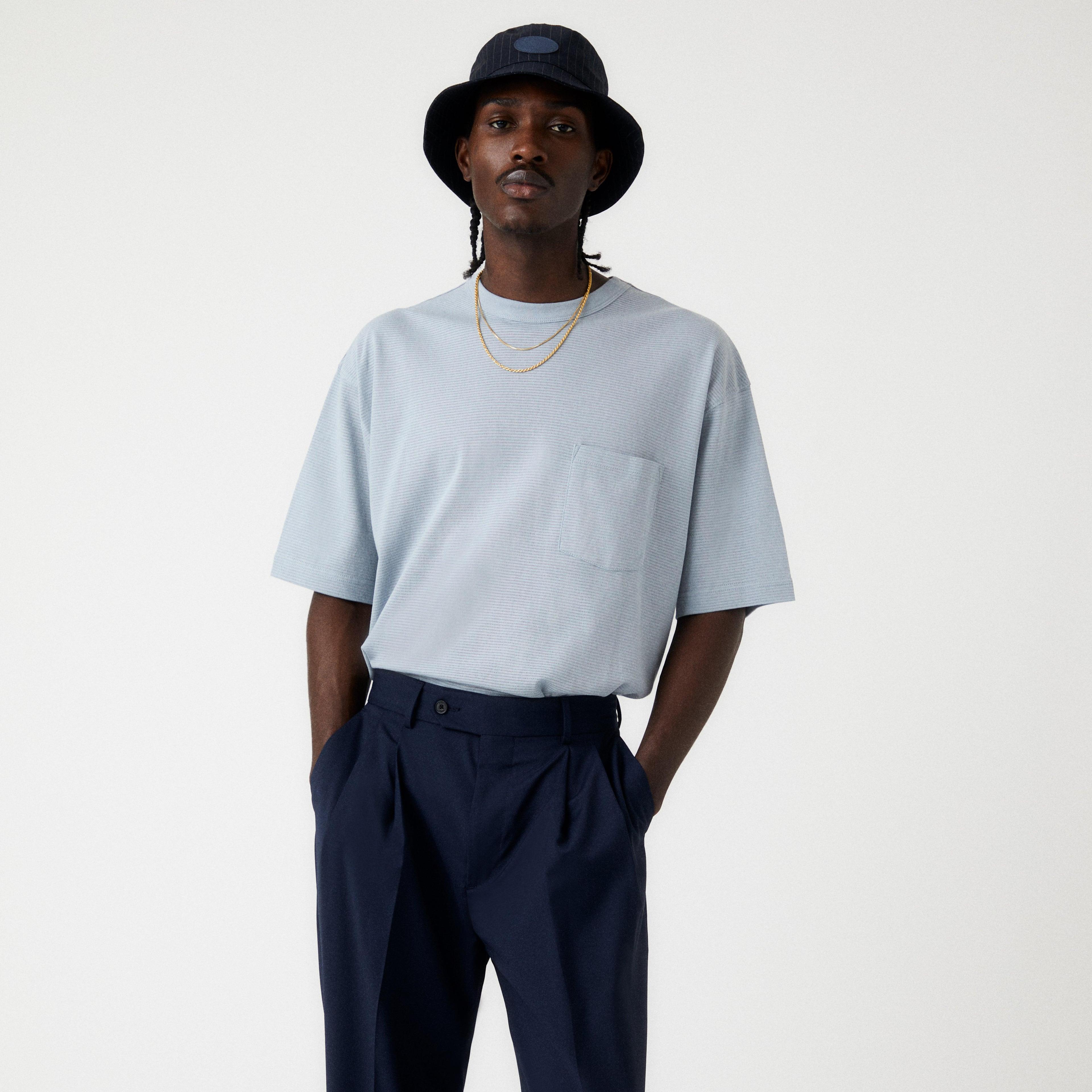 Kith Pointelle Mesh Leonard Pocket Tee - Light Indigo Male Product Image