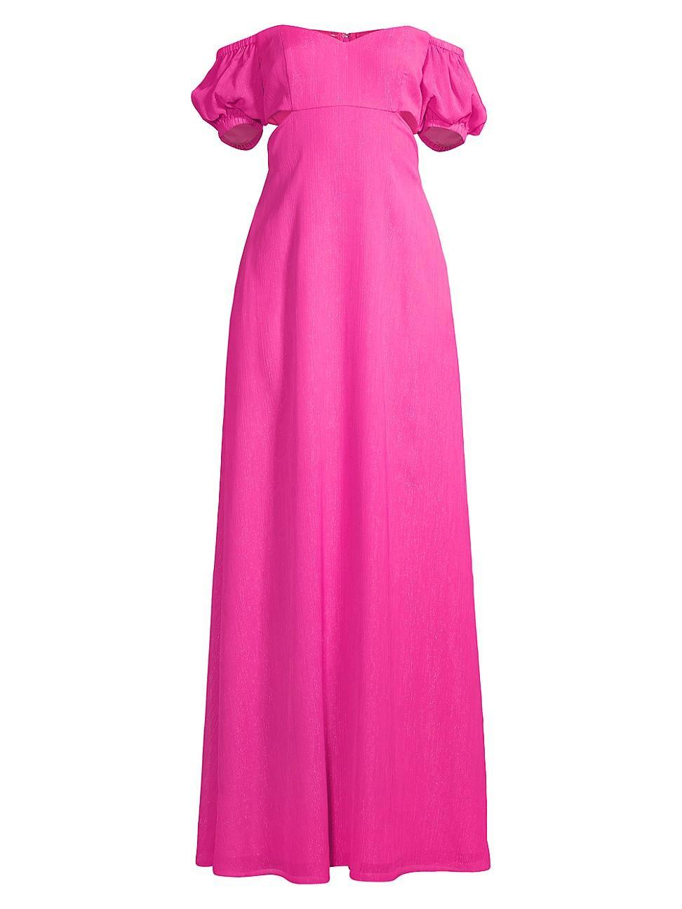 Womens Off-The-Shoulder Column Gown Product Image