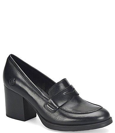 Brn Holliston Block Heel Penny Loafer Product Image