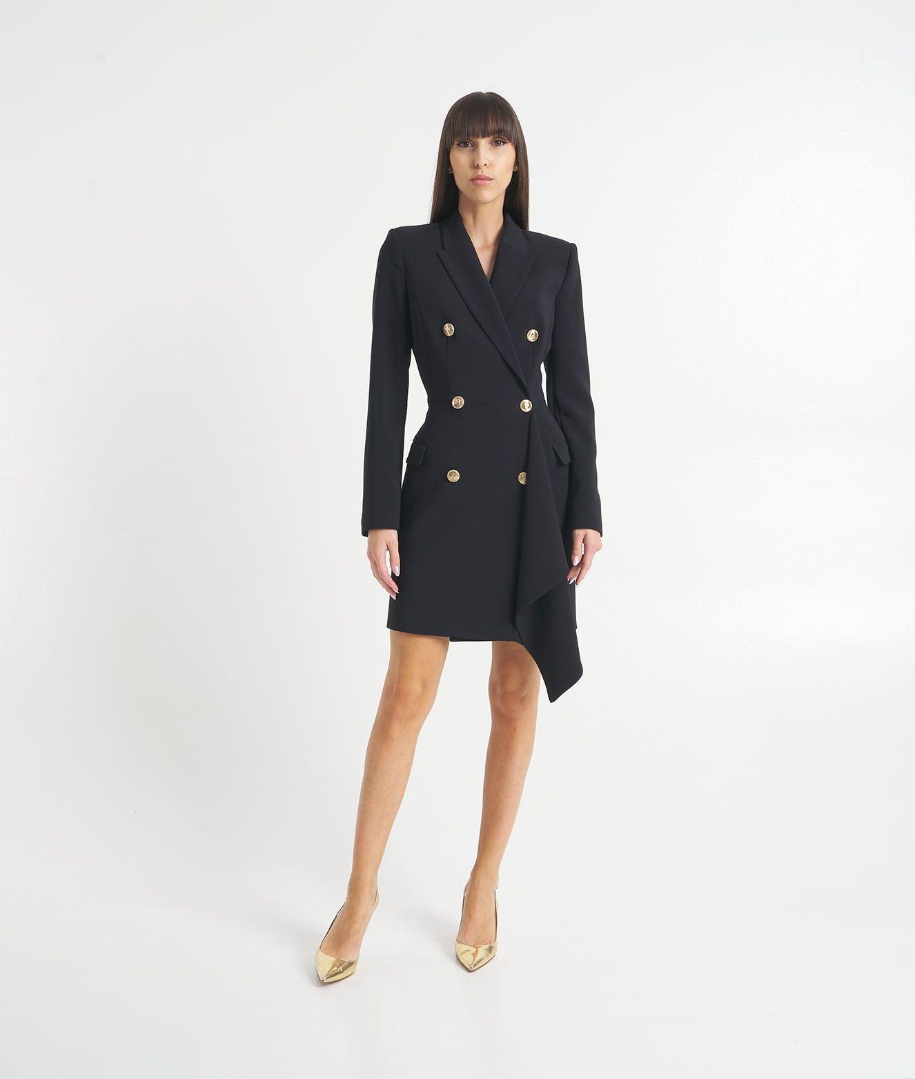 Abito blazer doppiopetto in crêpe Female Product Image