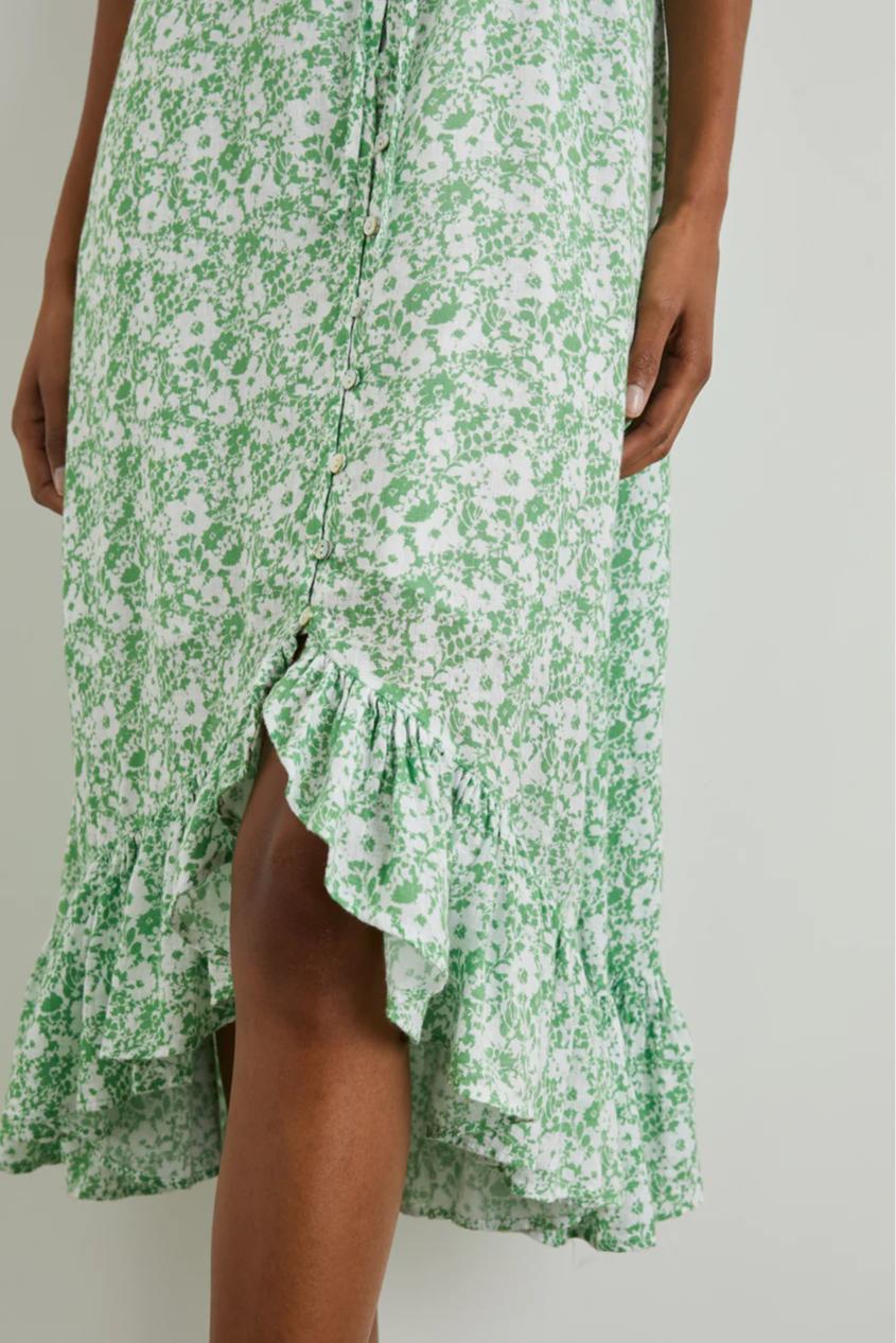 Frida Green Floral Dress Product Image