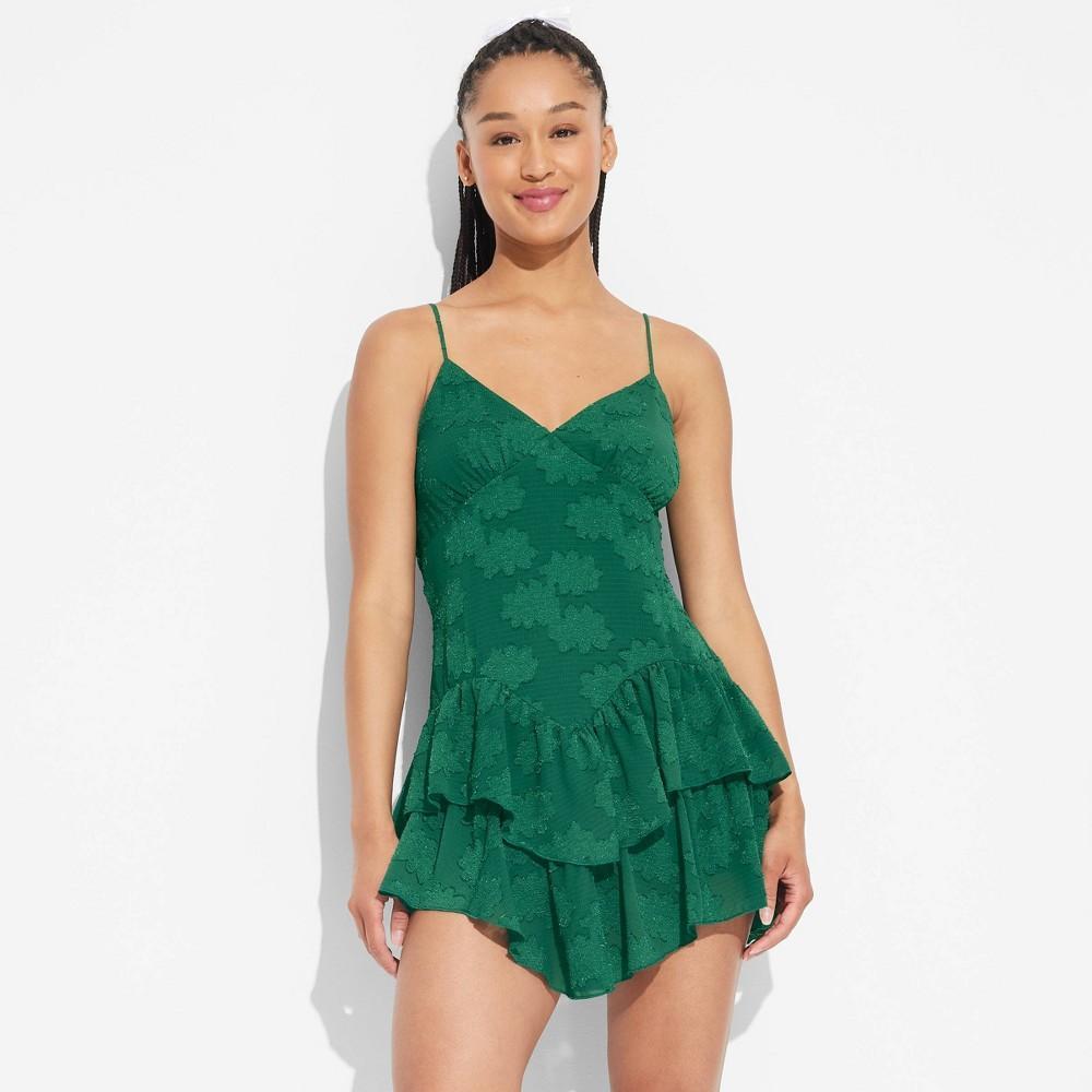 Womens Game Day Ruffle Mini Skater Dress - Wild Fable XL product image