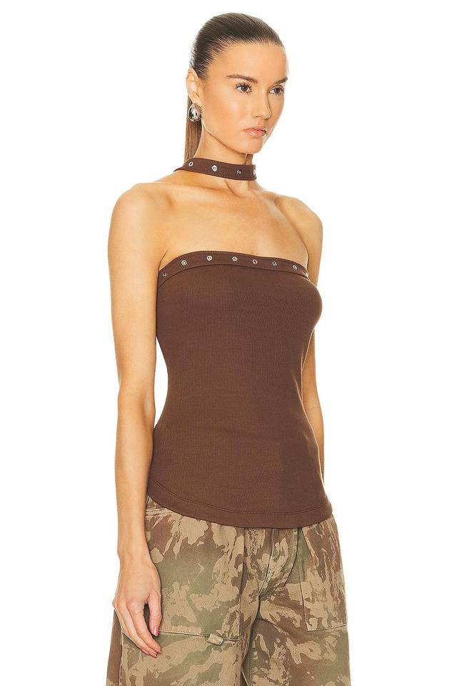 THE ATTICO Tank Top in Brown Product Image