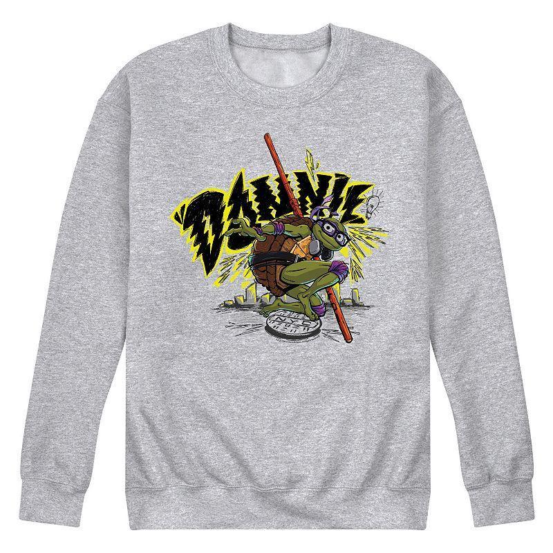 Mens TMNT Mutant Mayhem Don Graphic Fleece Pullover Product Image