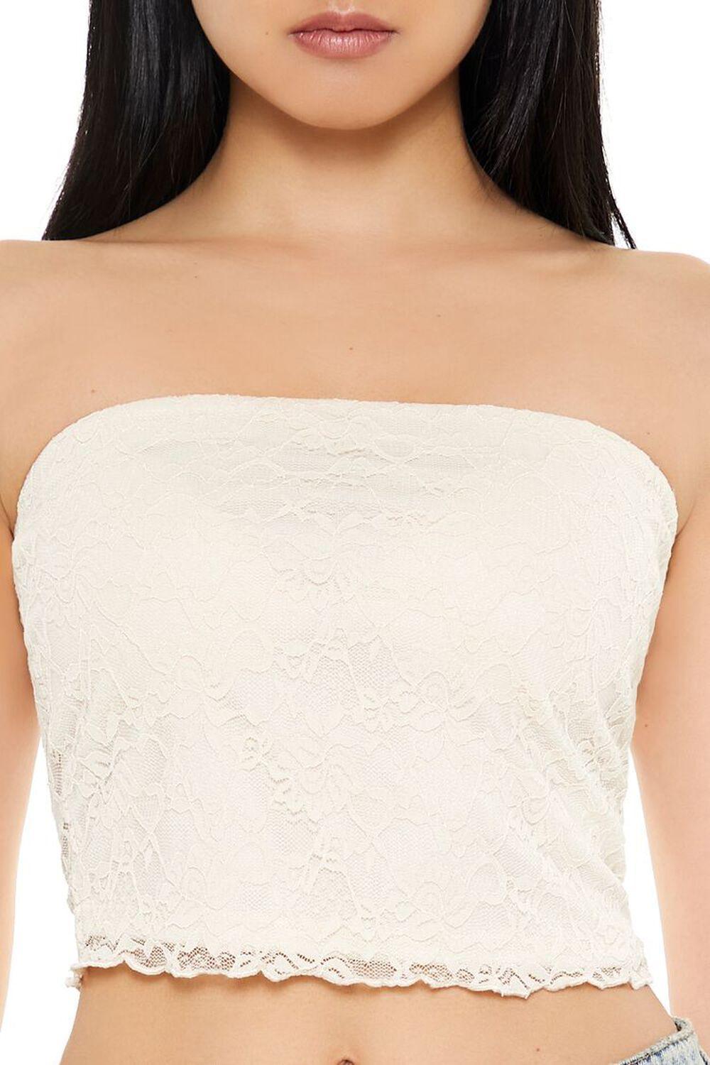 Lace Cropped Tube Top | Forever 21 Product Image