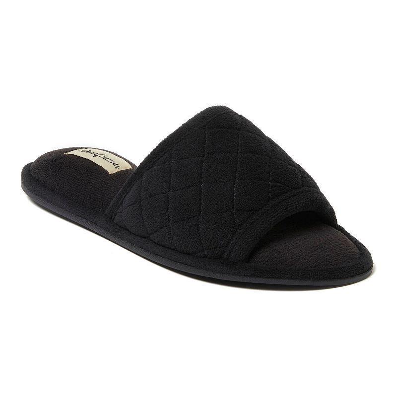 Dearfoams Microfiber Terry Quilted Womens Slide Slippers Product Image