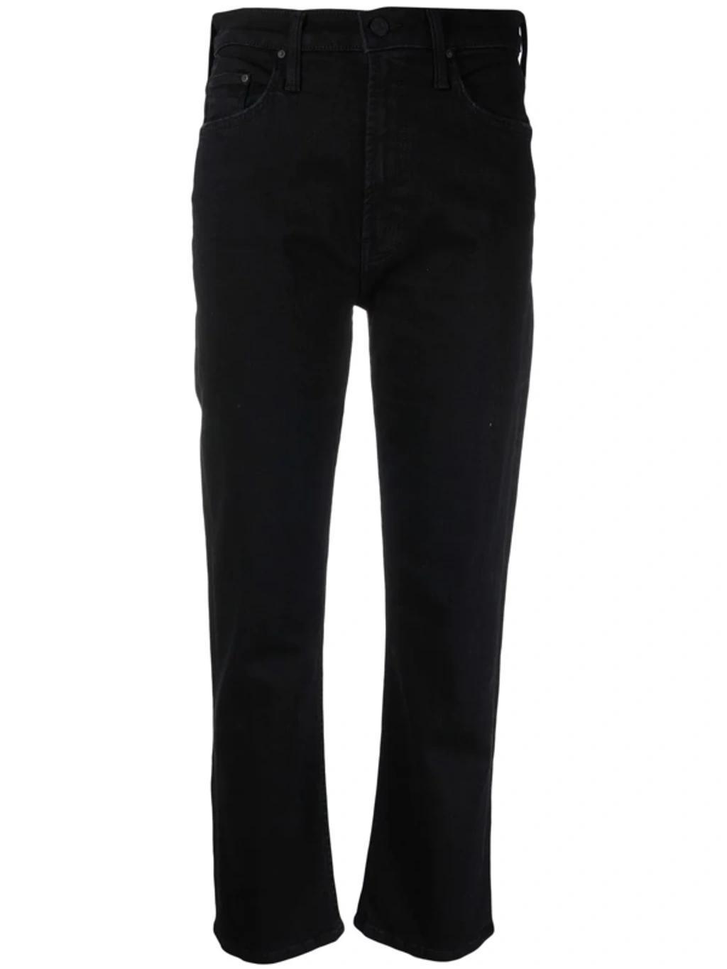 Rider High-rise Cropped-leg Jeans In Black Product Image