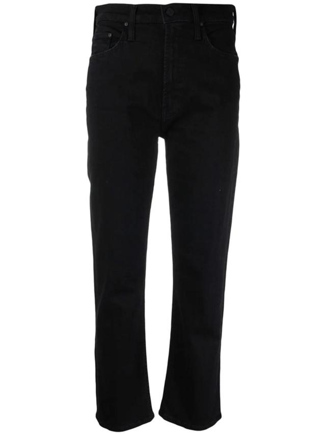 Rider High-rise Cropped-leg Jeans In Black Product Image