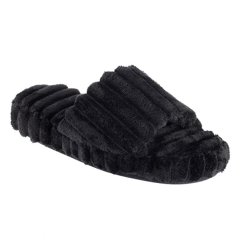 Isotoner Womens Margo Spa Slide Slippers - Black M Product Image