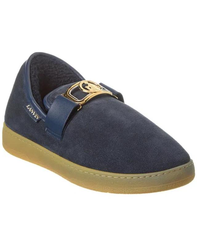 LANVIN Cosy Suede Slipper In Blue Product Image