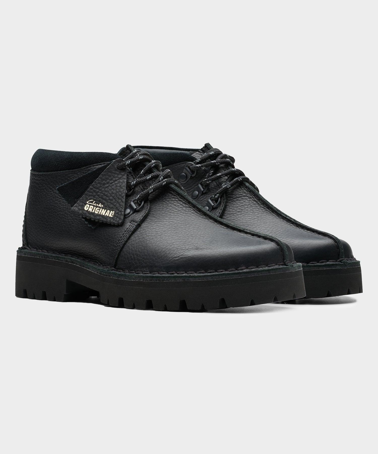 Clarks Desert Trek Hiker in Black Leather Product Image