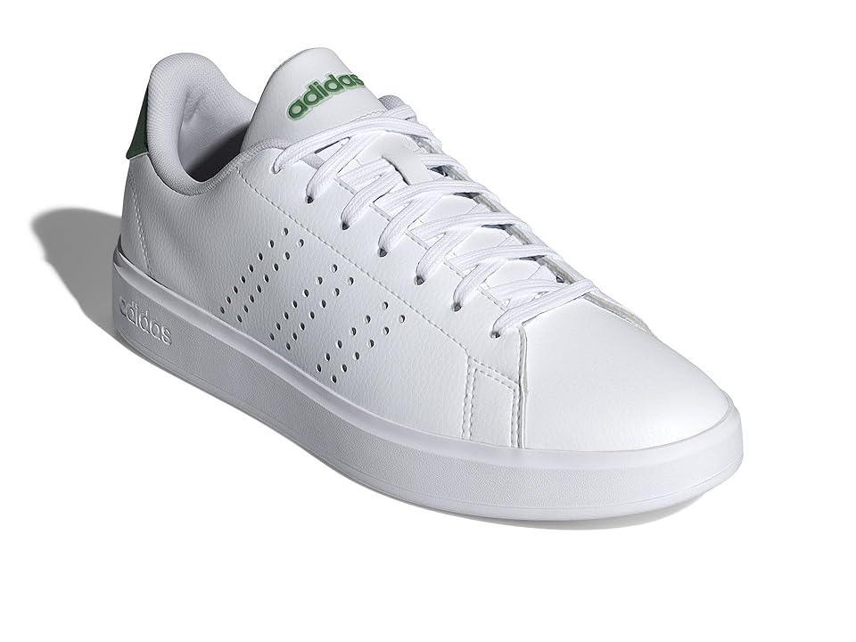 adidas Advantage 2.0 White/Green) Women's Lace up casual Shoes Product Image