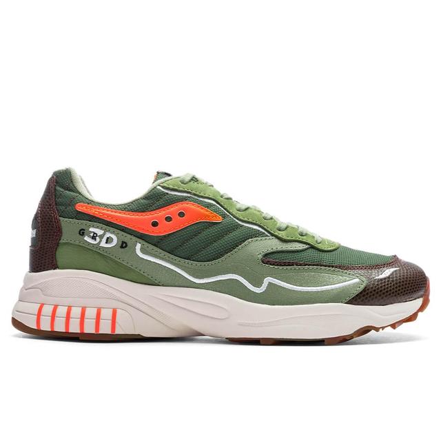 Saucony x Maybe Tomorrow 3D Grid Hurricane Tortoise - Green/Orange Male Product Image