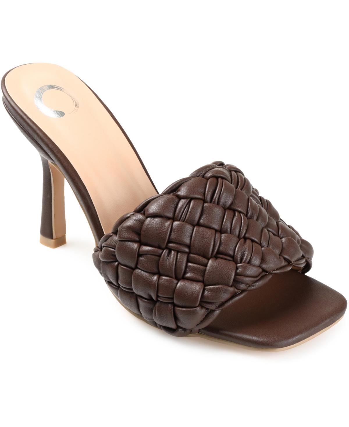 Journee Collection Womens Raquelah Woven Stiletto Sandals Product Image