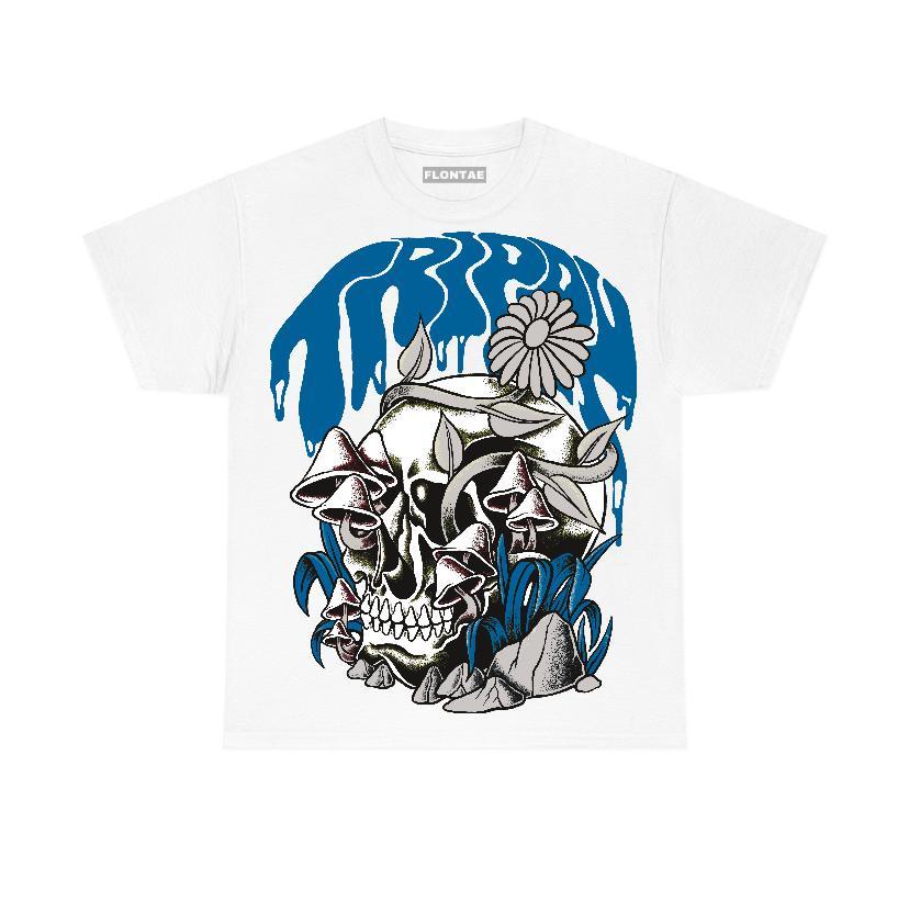 Military Blue 4s Flontae T-Shirt Trippin Graphic Product Image