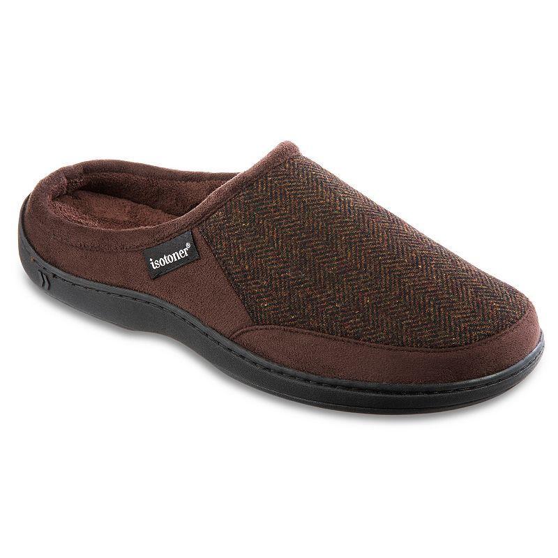 isotoner Herringbone Logan Hoodback Mens Slippers Product Image