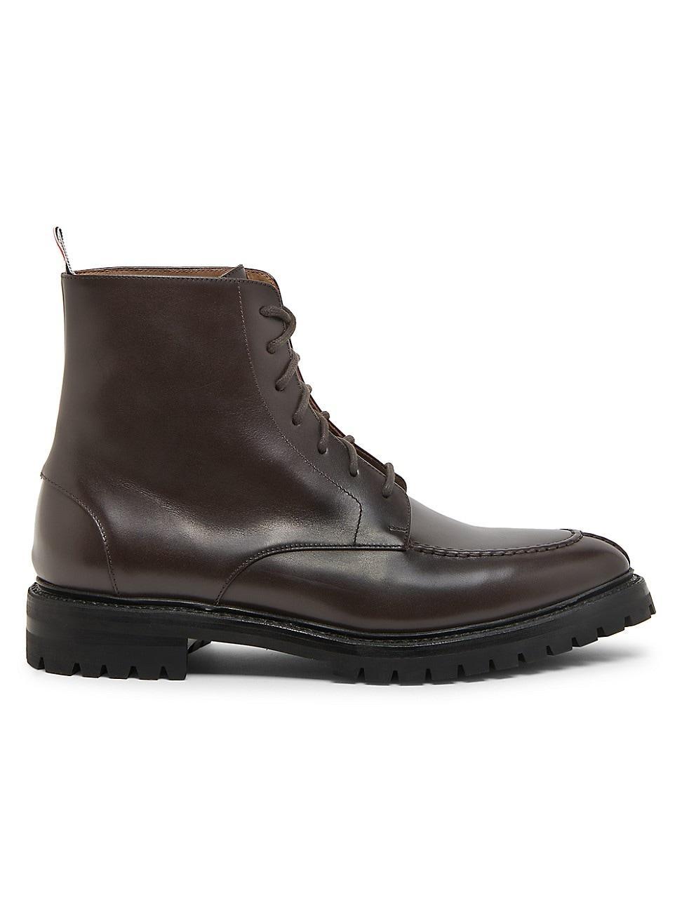 Mens Apron-Stitch Leather Ankle Boots Product Image