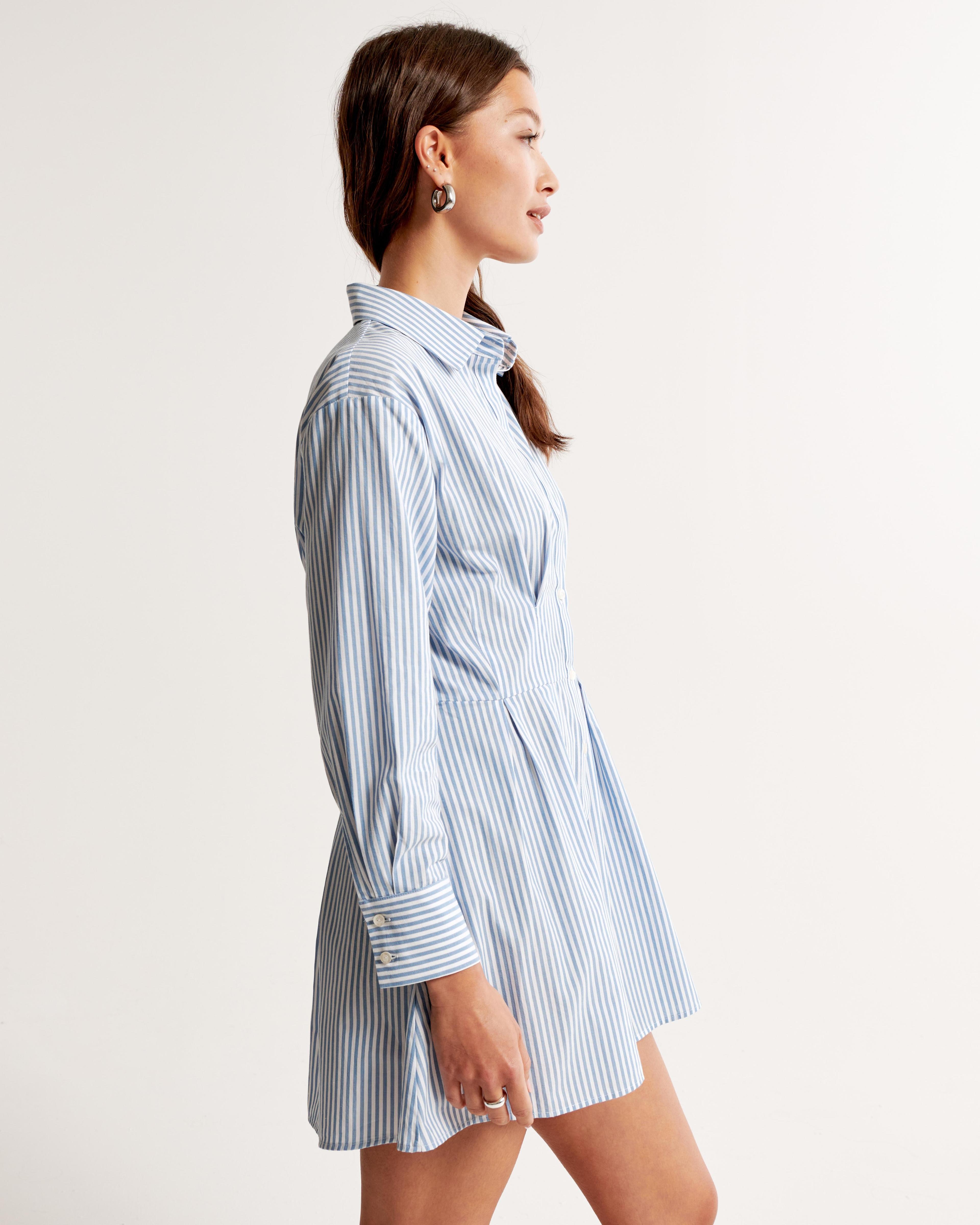 Long-Sleeve Poplin Shirt Dress Product Image