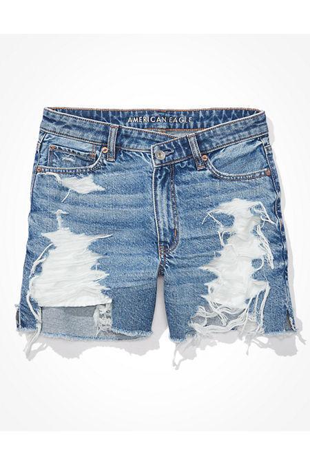 AE Denim Highest Waist Baggy Short Womens Product Image