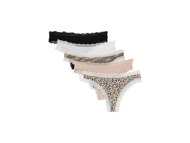 Honeydew Intimates Aiden Lace Back Thong 5-Pack (Assorted 1) Women's Underwear Product Image