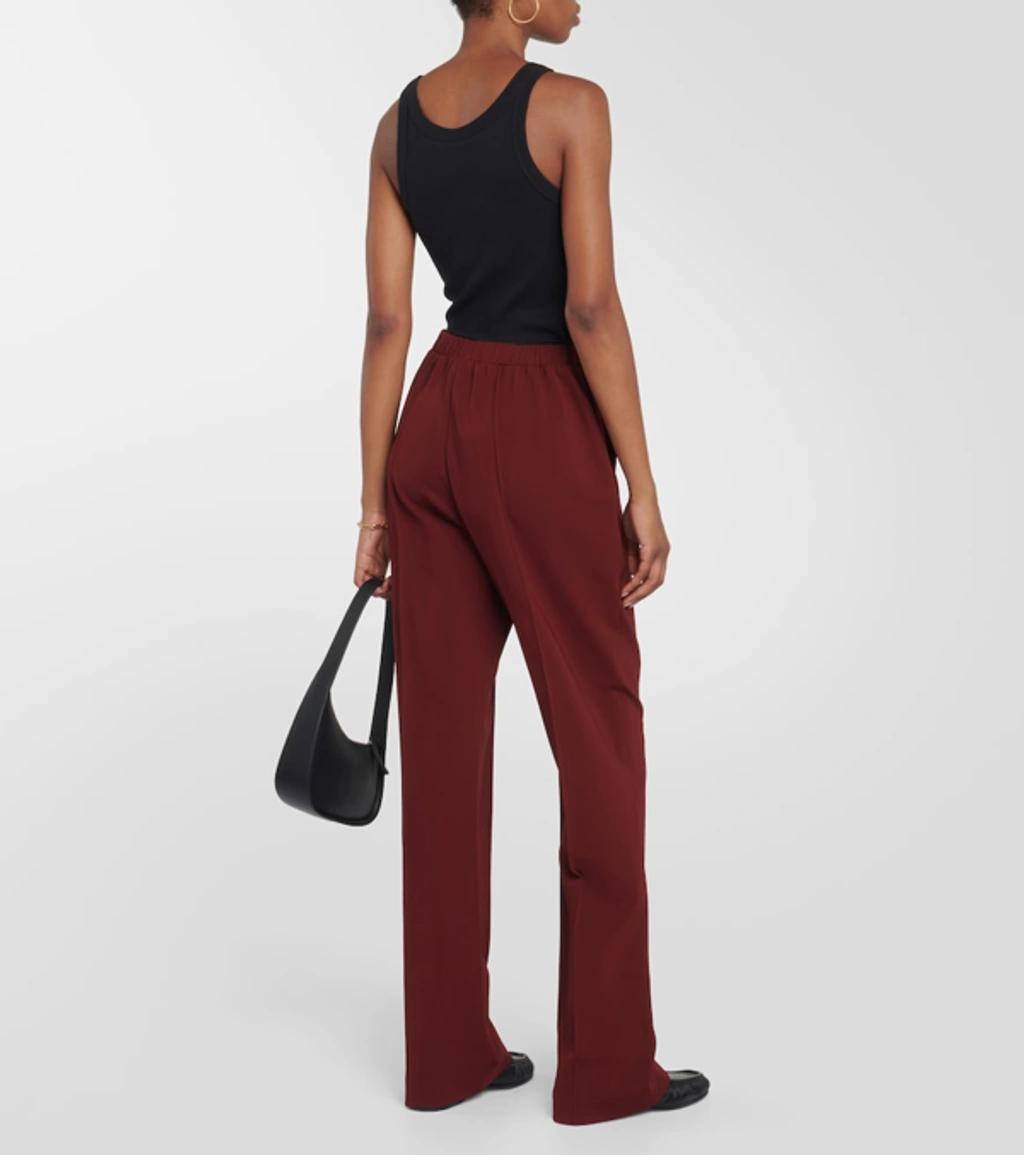 MAX MARA Lido Crêpe Straight Pants In Red Product Image