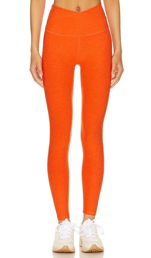 Beyond Yoga Spacedye At Your Leisure High Waisted Midi Legging in Orange. Product Image