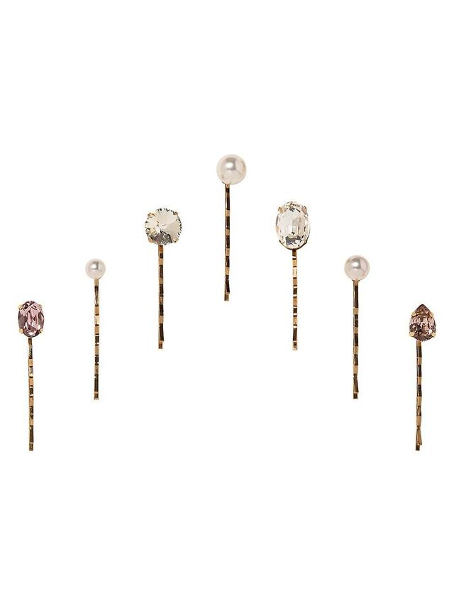 Womens Kristel 7-Piece Crystal-Embellished Bobby Pin Set Product Image