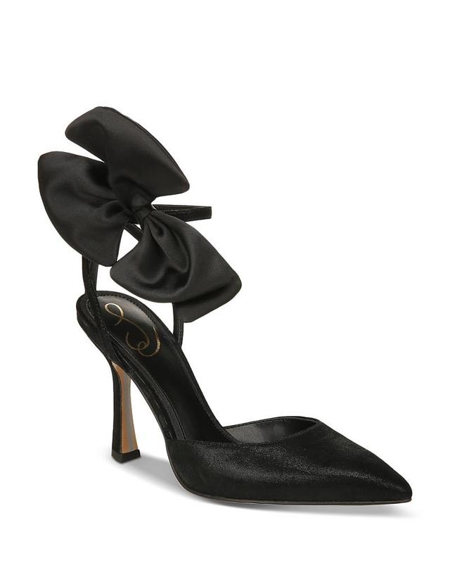 Sam Edelman Womens Halie Pointed-Toe Bow Pumps Product Image