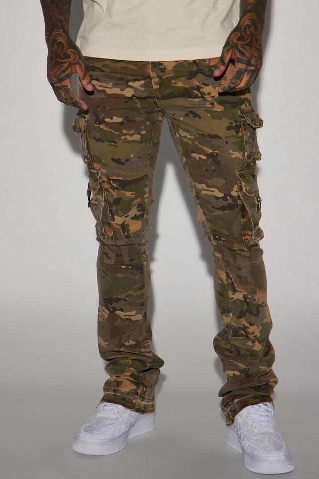 Loaded Stacked Skinny Cargo Pants - Camouflage Product Image