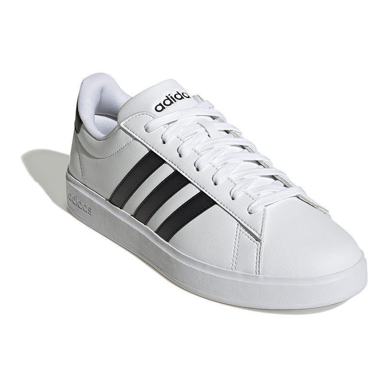 adidas Mens adidas Grand Court Cloudfoam Comfort - Mens Running Shoes Ftwr White/Core Black/Ftwr White Product Image